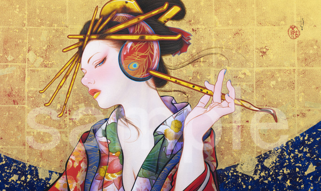 Mitate-Benten with crane's bone hairpin / 見立て弁天 鶴形脛骨簪大 #3/20