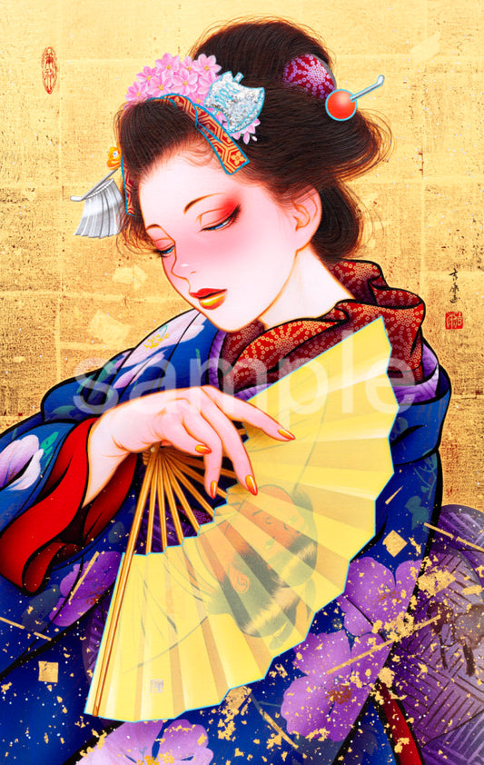 Maiko dancing Yamanba, tribute to TAKEUCHI Seihou / アレ夕立に濡れ忍　#2/20